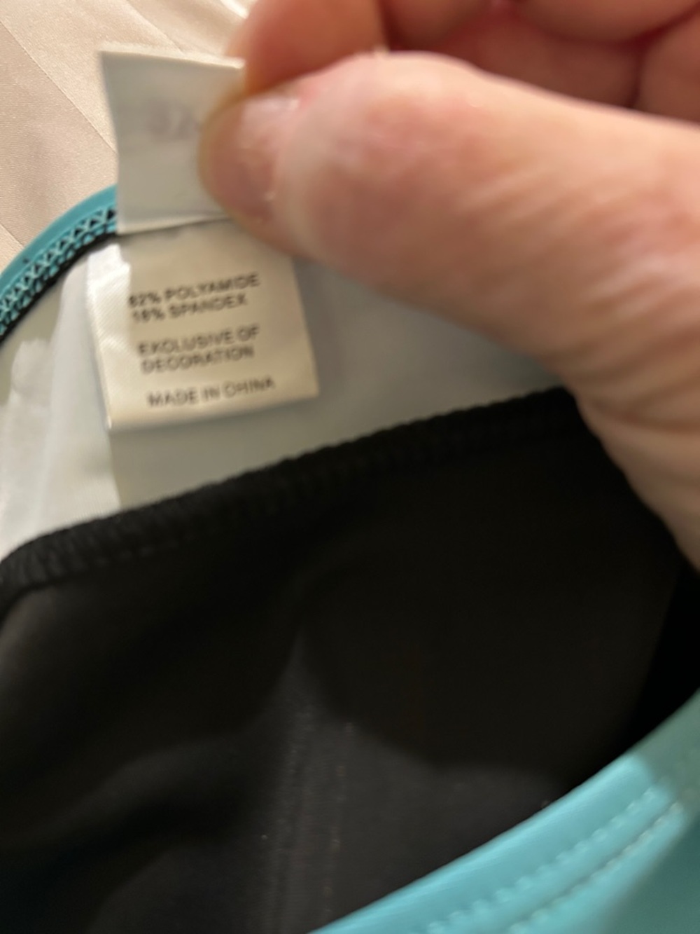 Turquoise & Black Octopus Print Swim Tankini Top - Picture 6 of 6